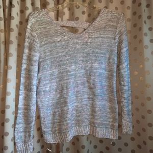 EVRI Lightweight Leather Long Sleeve Sweater 0x